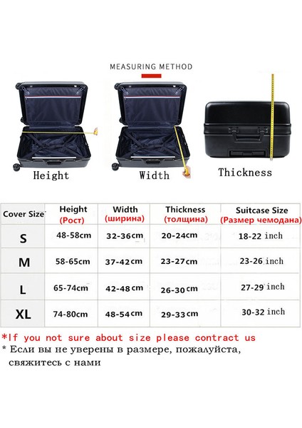 R Stili L Beden Daha Kalın Seyahat Valizi Koruyucu Kılıf Bavul Kılıfı Seyahat Aksesuarları Elastik Valiz Kılıfı Bavul Kılıfı Uygulanır - Türkçe (Yurt Dışından) fiyatları