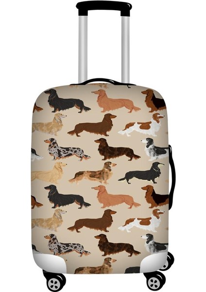 Z4240F26 Stili M Beden Twoheartsgirl Yıkanabilir Bavul Kılıfı Sevimli Dachshund Köpek Seyahat Bavul Koruyucu 18 Ila 32 Inç Bagajın Üzerine Uygun Fermuar Kapanışı (Yurt Dışından)