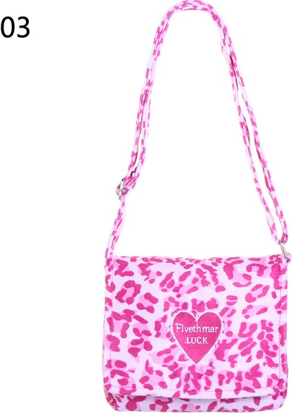 No.3 Tarzı Kadın Tote Çantaları Tüylü Kalp Desen Peluş Yumuşak Koltuk Altı Omuz Çantası Rahat Yumuşak Çapraz Çanta Kavrama El Çantası (Yurt Dışından)