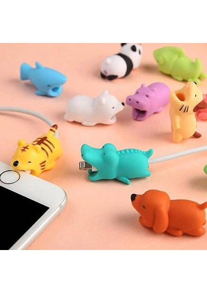 No.5 Tarzı Dıhfxx Yavru Hayvan Veri Kablosu Koruyucu Seyahat Aksesuarları USB Şarj Hattı Koruyucu Moda Bagaj Etiketi (Yurt Dışından)