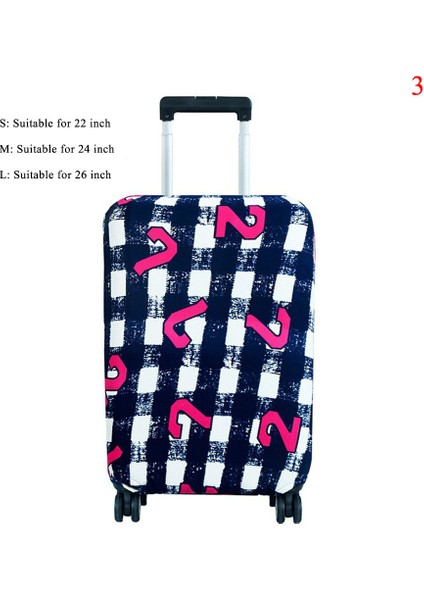 No.3 Tarzı L Beden Renkli Seyahat Valizi Korumalı Bavul Kılıfı Tekerlekli Bavul Aksesuarları Seyahat Valizi Toz Kapağı F 26 Inç Çanta (Yurt Dışından)