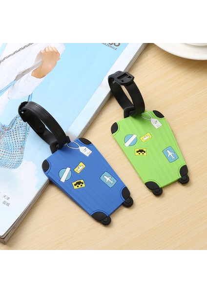 Gök Mavisi Tarzı Yaratıcı Biniş Kartı Bavul Çizgi Film Bagaj Etiketi Tasarımı Kimlik Tanımlayıcı Etiket Adres Tutucu Seyahat Aksesuarları (Yurt Dışından) modelleri