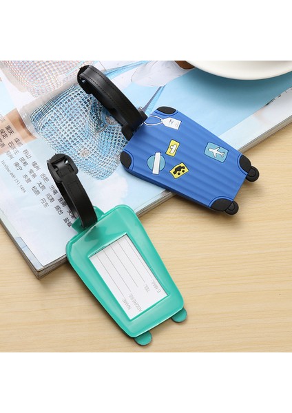 Gök Mavisi Tarzı Yaratıcı Biniş Kartı Bavul Çizgi Film Bagaj Etiketi Tasarımı Kimlik Tanımlayıcı Etiket Adres Tutucu Seyahat Aksesuarları (Yurt Dışından) indirimleri