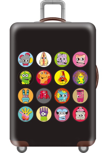 16 Bagaj Kapağı Stili Xl Beden Esneklik Seyahat Bavul Kılıfı Çiçek Desenli Bavul Koruyucu Kapak Kalınlaştırılmış Valiz Kılıfı Seyahat Aksesuarları (Yurt Dışından)