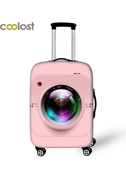 Apxt BPDDW05 Style L Beden Inç Şirin Pembe Kamera Valiz Kılıfı Kadın Seyahat Valizi Koruyucu Kapağı Kızlar Tekerlekli Dayanıklı Koruyucu Kılıf (Yurt Dışından)