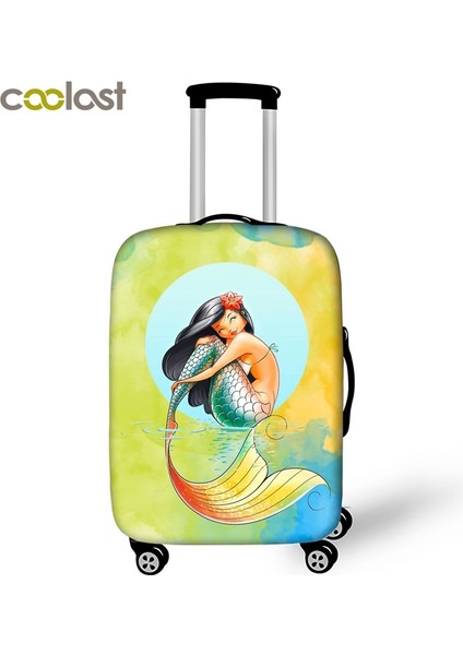 Apxt MRY03 Style L Beden Fantastik Denizkızı Seyahat Valizi Koruyucu Kılıf Kızlar Için Bagajlar Tekerlekli Sevimli Domuz Tavşan Bavul Kapağı Seyahat Aksesuarı (Yurt Dışından)