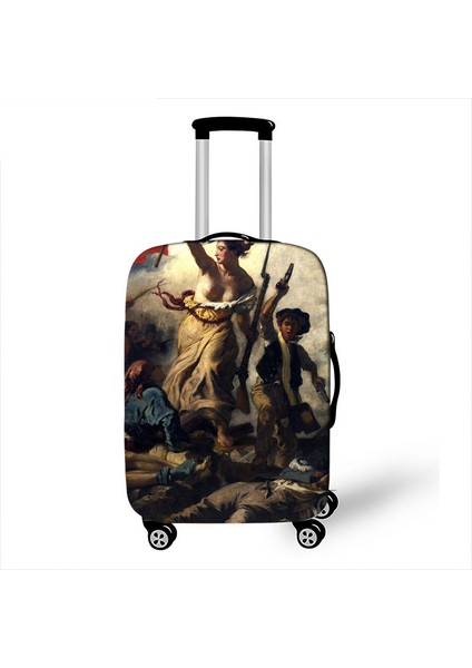 Savaş Tarzı S Beden Yeni Van Gogh Mona Kılıfı Valiz Kapağı Spandex Esnek Kalınlaştırılmış Aşınmaya Dayanıklı Toz Kapağı Seyahat Aksesuarı (Yurt Dışından)
