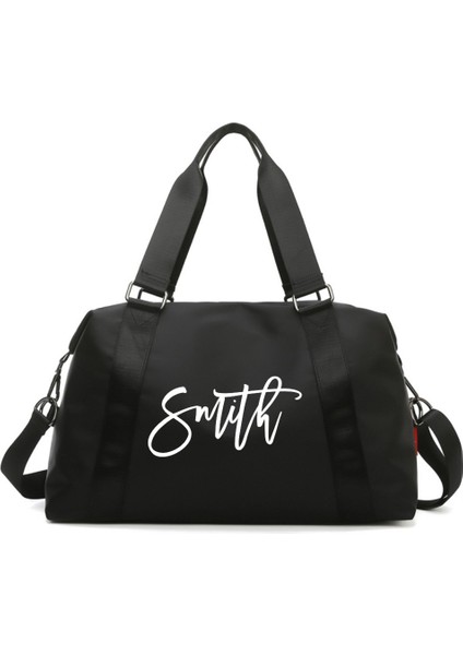 Küçük Siyah Stil Kişiselleştirilmiş Duffel Çanta Nedime Hediye Özel Hafta Sonu Çantası Spor Çantası Kabin Çantası Gelin Hediyesi Seyahat Çantası Su Geçirmez Omuz Çantası (Yurt Dışından) indirimleri
