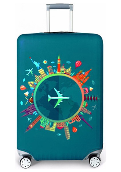 1 Bagaj Kapağı Stili M Beden Dünya Haritası Seyahat Bavulu Koruyucu Kılıf Yeni Stil Valiz Kılıfı Seyahat Aksesuarları Elastik Bagaj Toz Kapağı 18'-32' Uygulanan (Yurt Dışından)