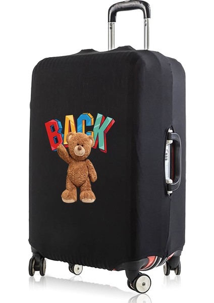 8BEAR003 Stili S Beden Mukavemetli Seyahat Valiz Kılıfı, Daha Kalın Seyahat Aksesuarı, 24 Inç Ayı Baskılı Bavul Toz Önleyici Kılıf (Yurt Dışından)