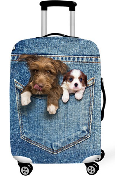 E Stili Xl Beden Ruputın Yeni Valiz Elastik Toz Kapağı 18-30 Inç Şifreli Bavul Seyahat Çantası Yüksek Kedi Koruyucu Kılıf - Turuncu (Yurt Dışından)