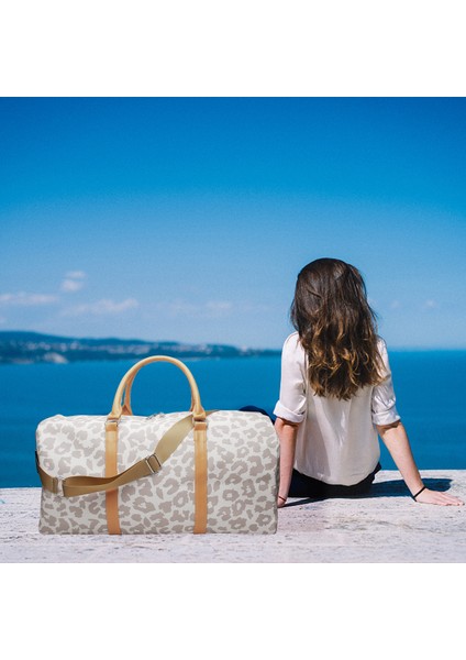 Siyah Leopar 1 Stili Perakende Pu Leopar Haftasonu Çanta Tavşan Duffle Tote Dom Büyük Seyahat Çantası Omuz Askılı Seyahat Için (Yurt Dışından) indirimleri