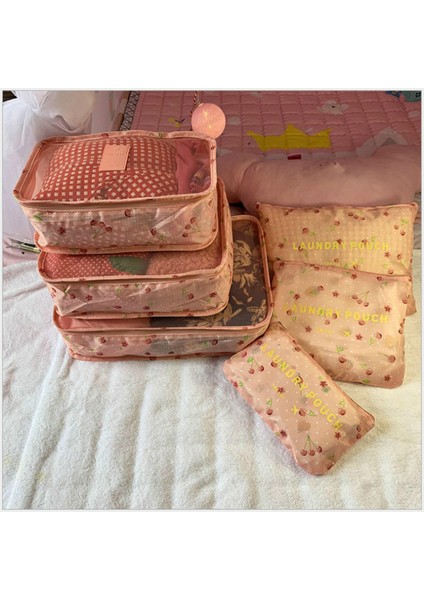 Mor Kiraz Tarzı Seyahat Paketleme Küpü Moda Su Geçirmez Büyük Kapasiteli Giysi Ayırma Organizasyon Çantası Depolama Paketi Erkek Haftasonu Çantası (Yurt Dışından) modelleri