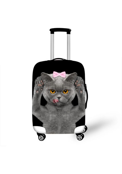 C Stili M Beden Lastikli Valiz Koruyucu Kapak Kılıfı Seyahat Aksesuarları Kedi Desenli Trolley Case Kapakları 3D (Yurt Dışından)