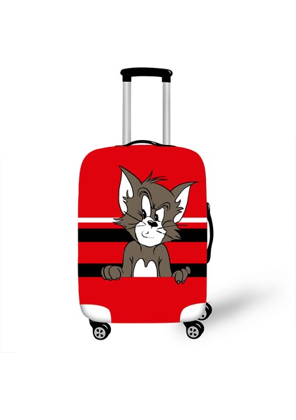 C Stili M Beden Lastikli Valiz Koruyucu Kapak Kılıfı Seyahat Aksesuarları Kedi Desenli Trolley Case Kapakları 3D (Yurt Dışından)