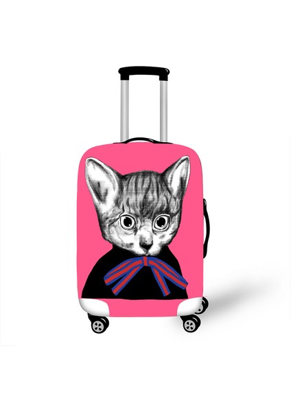 C Stili M Beden Lastikli Valiz Koruyucu Kapak Kılıfı Seyahat Aksesuarları Kedi Desenli Trolley Case Kapakları 3D (Yurt Dışından)