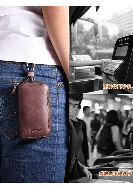 MBYS6093BK Stili Manbang Vintage Gerçek Deri Anahtar Cüzdanı Kadın Anahtarlık Kılıflar Fermuar Anahtar Kılıfı Çanta Erkek Anahtar Tutucu Ev Sahibi Anahtarlar Düzenleyici (Yurt Dışından) indirimleri