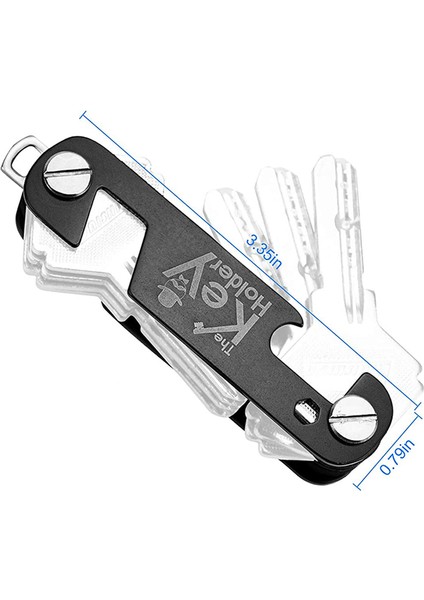 Siyah Stil Metal Anahtar Akıllı Düzenleyici Anahtarlıklar Şık ve Kompakt Tasarım Çinko Alaşımlı Anahtar Cüzdanları Çok (Yurt Dışından)