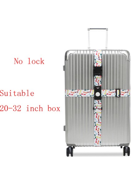 H3 Tarzı Kilit Yok 3 Haneli Şifreli Kilitli Bavul Çapraz Kemer Ayarlanabilir Seyahat Bavul Bandı Bavul Bavul Ipi Kayışları Seyahat Aksesuarı (Yurt Dışından)