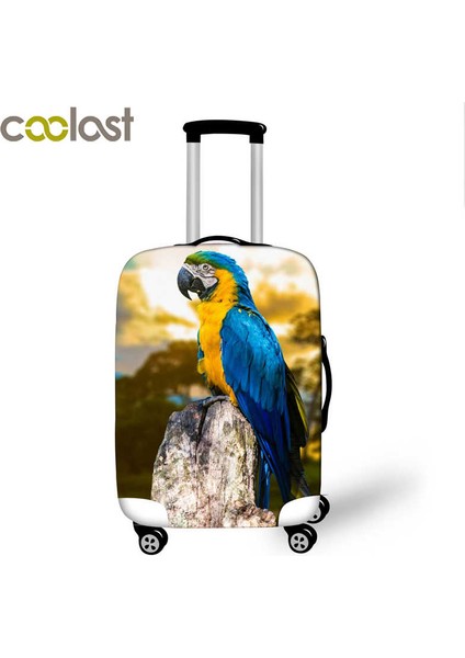 PXTYW05 Stili M Beden Papağan Baskılı Yüksek Esneklikli Valiz Koruyucu Kılıf Seyahat Aksesuarları Için Inç Bagaç Bavulu Kılıfı (Yurt Dışından) fırsatları