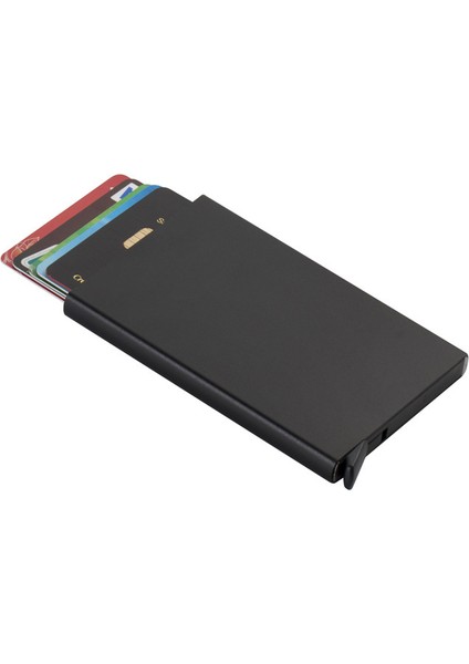 Küçük Siyah Stil Yeni Karbon Fiber Kartlık Cüzdan Erkekler Rfid Siyah Sihirli Üç Katlı Deri Ince Mini Cüzdan Küçük Para Çantası Erkek Cüzdanlıklar (Yurt Dışından)
