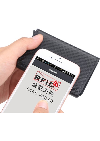 Küçük Siyah Stil Yeni Karbon Fiber Kartlık Cüzdan Erkekler Rfid Siyah Sihirli Üç Katlı Deri Ince Mini Cüzdan Küçük Para Çantası Erkek Cüzdanlıklar (Yurt Dışından) fiyatları