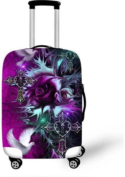 D Bagaj Kapağı Stili M Beden Moda Çiçekli Valiz Korumalı Kılıf Için Inç Valiz Kılıfı Seyahat Aksesuarları Esnek Kumaş Valiz Korumalı Kılıf (Yurt Dışından)