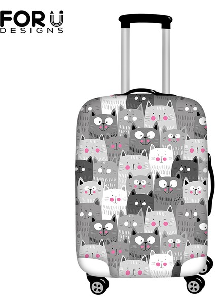 HTB108 Stili S Beden Forudesıgns Valiz Koruyucu Kılıf Çanta Kılıfı Sevimli Karikatür Kediler Kitaplık Seyahat Aksesuarı Elastik Valiz Kılıfı Inç (Yurt Dışından)