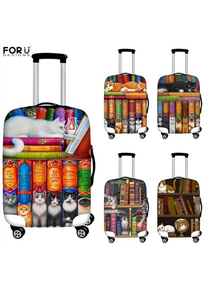 HTB108 Stili S Beden Forudesıgns Valiz Koruyucu Kılıf Çanta Kılıfı Sevimli Karikatür Kediler Kitaplık Seyahat Aksesuarı Elastik Valiz Kılıfı Inç (Yurt Dışından) indirimleri