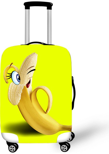 5 Bagaj Kapağı Stili S Beden Sarı Muz Desenli Valiz Koruyucu Kılıf Moda Toz Geçirmez 19''-32'' Valiz Için Seyahat Aksesuarları (Yurt Dışından)