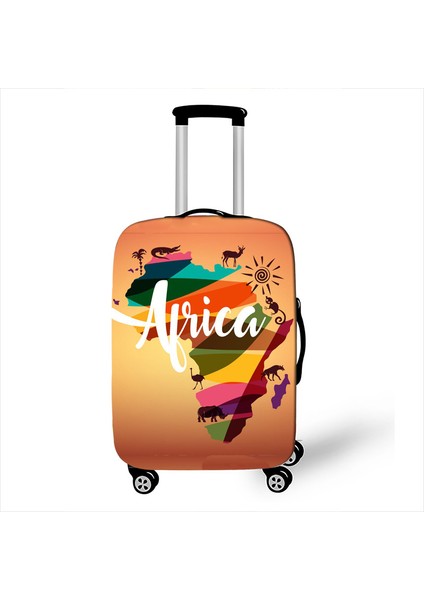 PXTAFRO32 Stili S Beden Afrika Baskı Desenli Valiz Kılıfı Seyahat Eden Afro Kadınlar Elastik Toz Geçirmez Bavul Kılıfı Koruyucu Kapaklar (Yurt Dışından) fırsatları