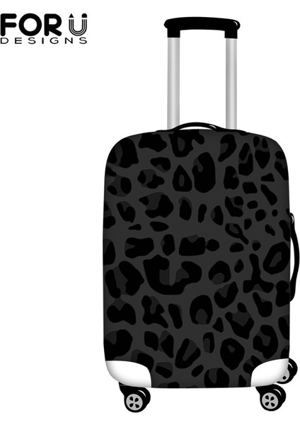 HTE981 Stili Xl Beden Forudesıgns Elastik Kumaş Bagaj Koruyucu Kapak Karışık Renk Leopar Desen Baskılı Seyahat Bavulu Kılıfı Toz Kapağı (Yurt Dışından)
