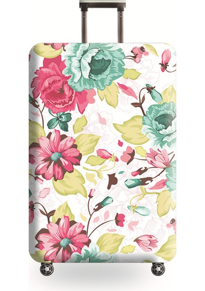 Çiçek Stili L Beden Seyahat Valizi Kılıfı Kalın Elastik Bavul Koruyucu Kol Kapağı Bagaj Toz Kapağı Için Suitcase Koruyucu Kılıf Bagaj Aksesuarları (Yurt Dışından)