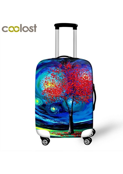 XTYH05 Stili Xl Beden Eiffel Kulesi Yağlı Boya Valiz Koruyucu Kapak Seyahat Aksesuarları Için Elastik Kapaklar Inç Trolley Durumunda Valiz Kapağı (Yurt Dışından)