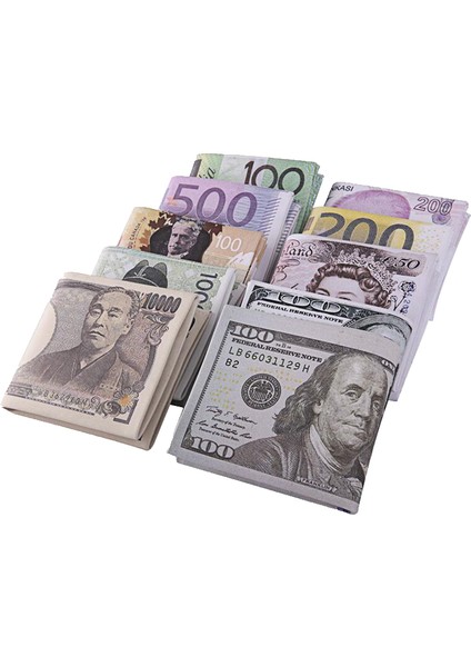 No.3 Tarzı Yeni Yaratıcı Para Basma Desenli Cüzdan Fermuarlı Cüzdan Depolama Paketi Dolar Sterlin Euro Ruble Şekilli Bölme Madeni Para Cüzdanı (Yurt Dışından)