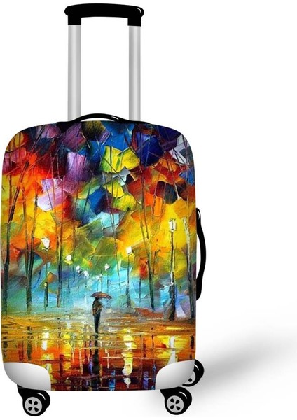 Z4160 Stili M Beden Twoheartsgirl Esnek Paris Baskılı Seyahat Valizi Kapakları Su Geçirmez Bavul Kılıfı 18''-32'' Boyunca Seyahat Aksesuarları (Yurt Dışından)