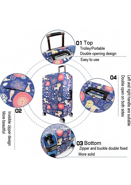 C Stili S Beden S M L Xl Inç Için Valiz Kılıfı Seyahat Aksesuarları, Valiz Elastik Koruyucu Kapak, Tekerlekli Bavul Kapak (Yurt Dışından) modelleri