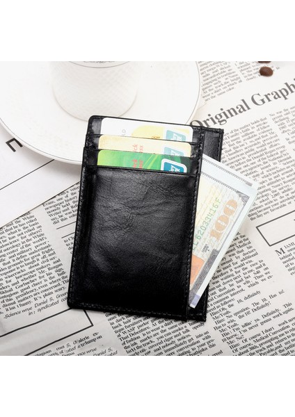 Kahverengi Tarzı Rfid Vintage Erkek Hakiki Deri Cüzdan Kredi Kartı Tutucu Iş Erkek Mini Cüzdanlar Billetera Hombre Ince (Yurt Dışından) fiyatları