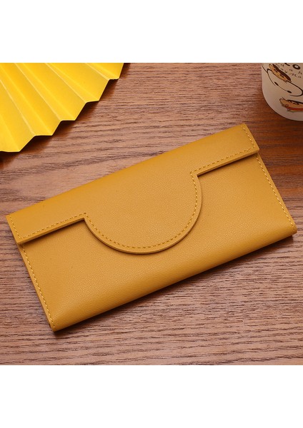 Sarı Stil Kadınlar Için Cüzdan Siyahsarımaembe Kırmızı Kredi Kartı Tutucu Cüzdan Pu Deri Uzun Cüzdan Moda Bayan Kartlık Para Çantası (Yurt Dışından)