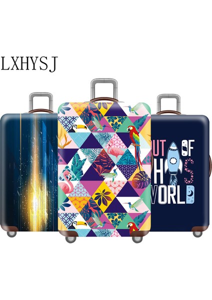15 Bagaj Kapağı Stili S Beden Esneklik Seyahat Bavul Kılıfı Çiçek Desenli Bavul Koruyucu Kapak Kalınlaştırılmış Valiz Kılıfı Seyahat Aksesuarları (Yurt Dışından) fırsatları