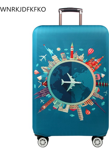 No.8 Stili S Beden Seyahat Valizi Toz Kapağı Tekerlekli Kasa Toz Kapağı Geçirmez Seyahat Aksesuarları Elastik Kumaş Bagaj Kapağı Uygun (Yurt Dışından) fırsatları
