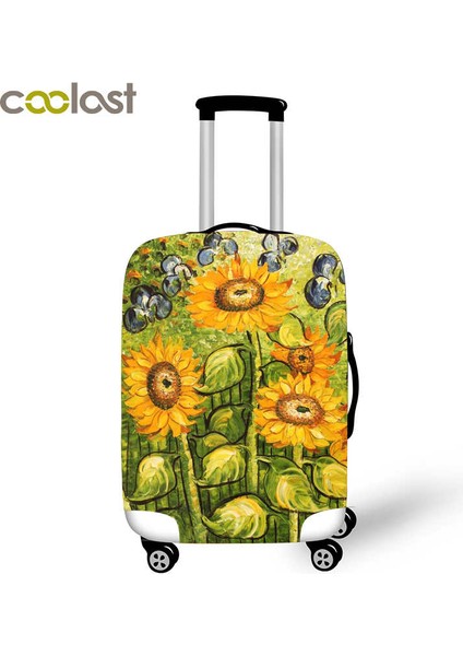 XTYH08 Stili S Beden Eiffel Kulesi Yağlı Boya Valiz Koruyucu Kapak Seyahat Aksesuarları Için Elastik Kapaklar Inç Trolley Durumunda Valiz Kapağı (Yurt Dışından)