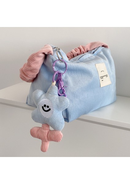 Mavi Stil Sevimli Karşıtlık Renk Çiçek Şekilli Anahtarlık Peluş Tatlı Renk Anahtar Cüzdanı Cep Telefonu Kolye Anahtarlık Tutucu Aksesuar (Yurt Dışından) fırsatları