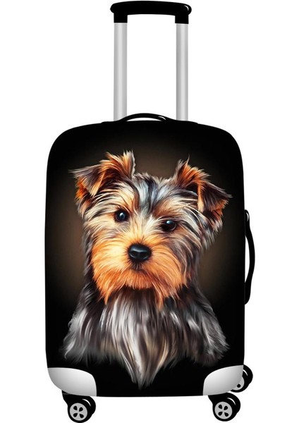 YY2940 Stili L Beden Twoheartsgirl Sevimli Yorkshire Terrier Köpek Baskılı Valiz Kılıfları Su Geçirmez Seyahat Bavul Kapakları Trolley Case Kapak (Yurt Dışından)