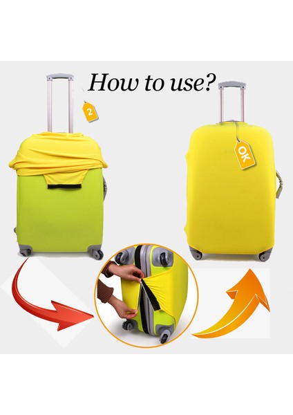 D0966F26 Stili Xl Beden Ince Seyahat Valizleri Koruyucu Kılıfı 24 Inç Tekerlekli Çantalara Su Geçirmez Elastik Bavul Toz Yağmurluk Kapakları (Yurt Dışından) fiyatları