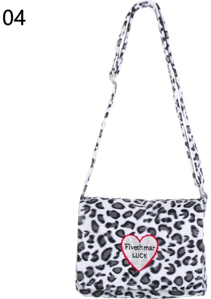 No.4 Tarzı Kadın Tote Çantaları Tüylü Kalp Desen Peluş Yumuşak Koltuk Altı Omuz Çantası Rahat Yumuşak Çapraz Çanta Kavrama El Çantası (Yurt Dışından)