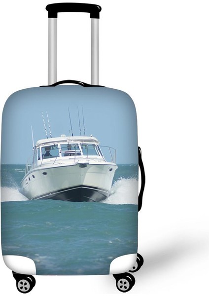 NO.2633 Tarzı M Beden Kruvaz Baskı Seyahat Valizi Koruyucu Kılıf Güvenli Seyahat Aksesuarları Elastik Bagaj Toz Kılıfı 18''-30'' Valizlere Uygundur (Yurt Dışından)