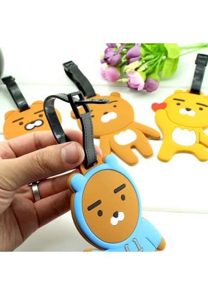 No.5 Tarzı Yeni Çizgi Film Pvc Valiz Etiketi Seyahat Kart Setleri Silikon Biniş Kartı Bagaj Aksesuarı Etiketi (Yurt Dışından) modelleri