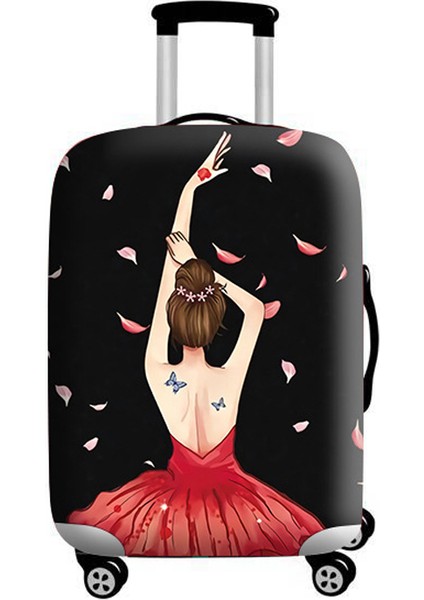 No.18 Tarzı L Beden Trıpnuo Kız Elastik Valiz Koruyucu Kapak Kılıfı Xl Seyahat Aksesuarları 3D (Yurt Dışından)