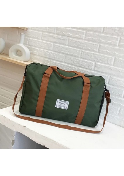 Siyah L Tarzı Özel Seyahat Çantası Kısa Gezi Hafta Sonu Spor Gym Duffel Çantası Su Geçirmez Ayakkabı Bölmesi El Omuz Çantası Baskılı Logo Fotoğraf (Yurt Dışından) indirimleri